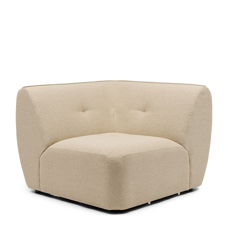 Rivièra Maison Eckmodul Lugano aus Bouclé, Natural Grey - Ansicht 2