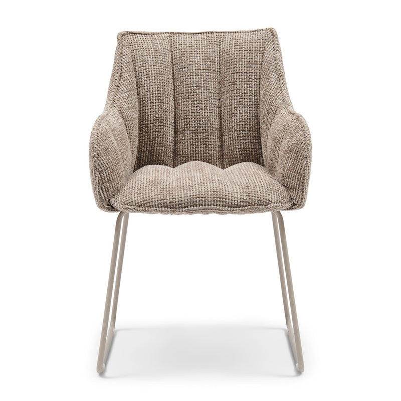 Rivièra Maison Armlehnstuhl High Line Park, Tweed, Liver Grey – Ansicht 1