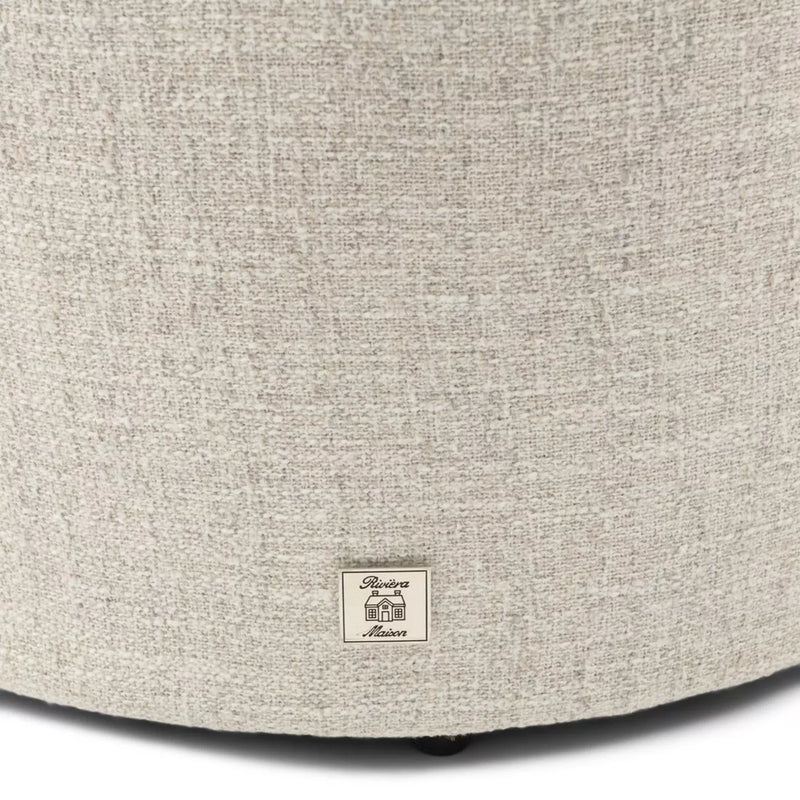 Fußhocker Park Avenue, Antique White, Rich Tweed