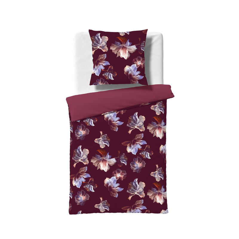 Mako-Satin-Bettwäsche Modern Elegance S 115091 – Dunkelrot