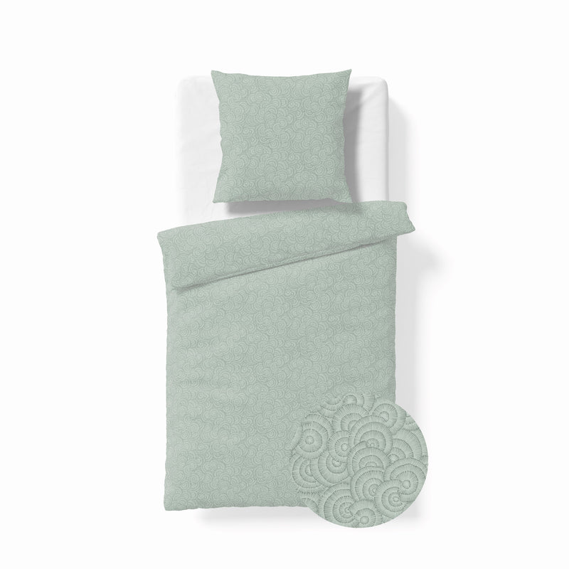 Mako-Satin-Bettwäsche Modern Elegance 115101 – Grün
