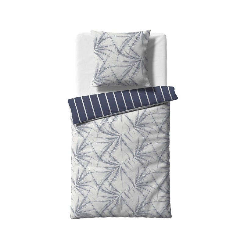 Mako-Satin-Bettwäsche Bed Art 115128 – Blau