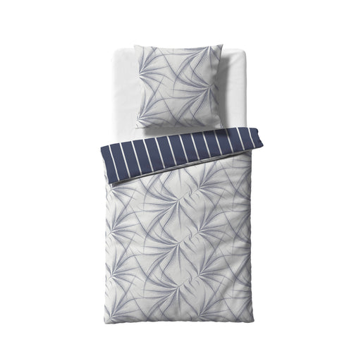 Mako-Satin-Bettwäsche Bed Art 115128 – Blau