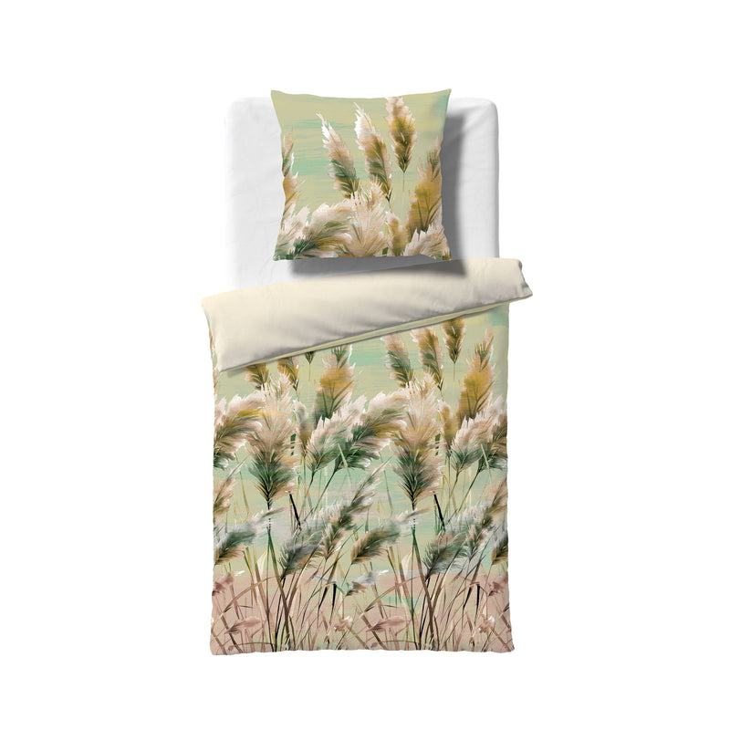 Mako-Satin-Bettwäsche Bed Art 115129 – Grün