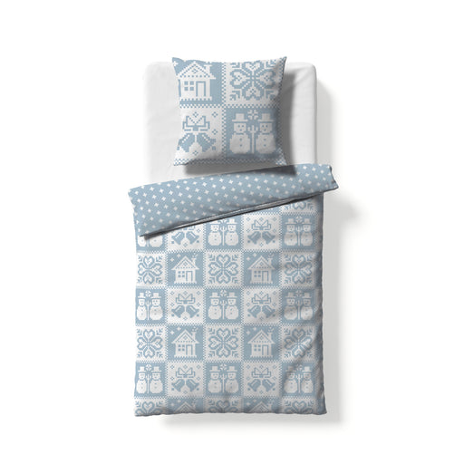 Feinbiber-Bettwäsche Aspen 435132 – Blau