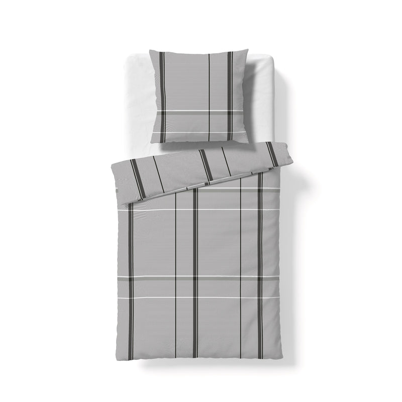 Flanell-Bettwäsche Lech 605081 – Grau