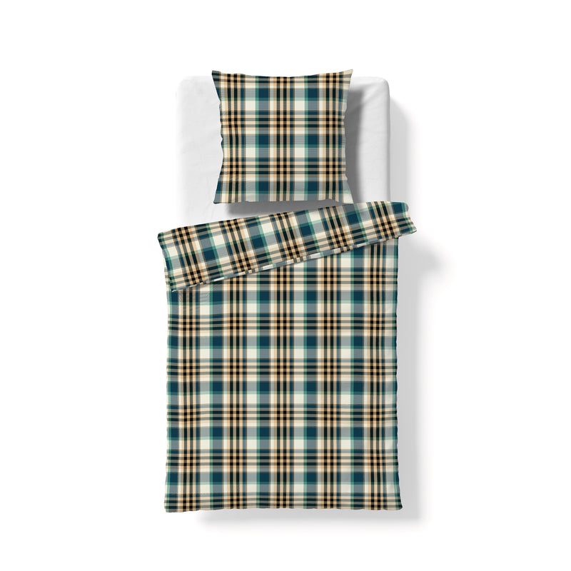 Flanell-Bettwäsche Lech 605082 – Blau