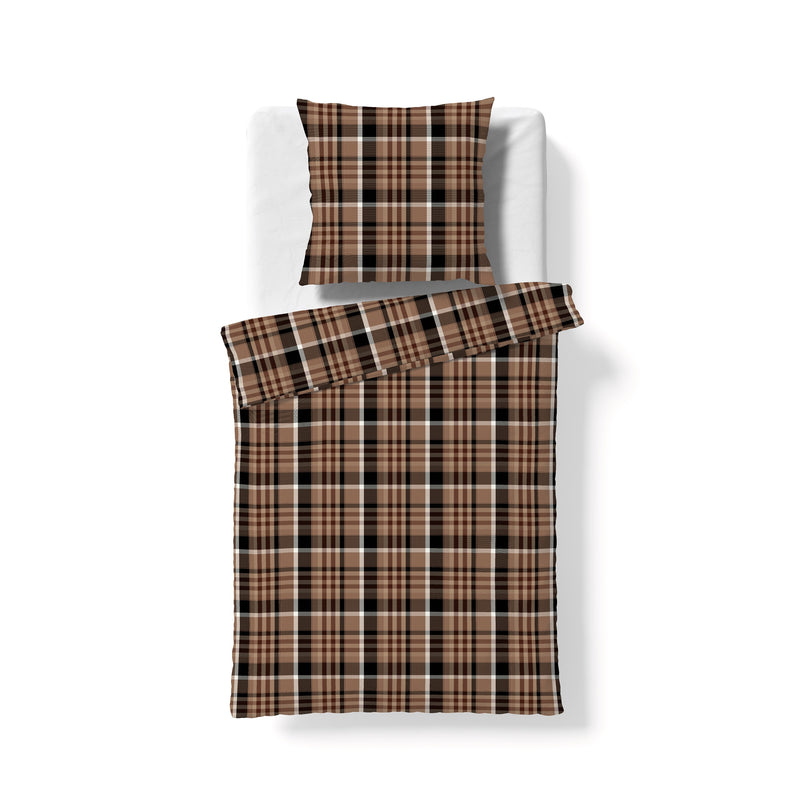 Flanell-Bettwäsche Lech 605082 – Braun