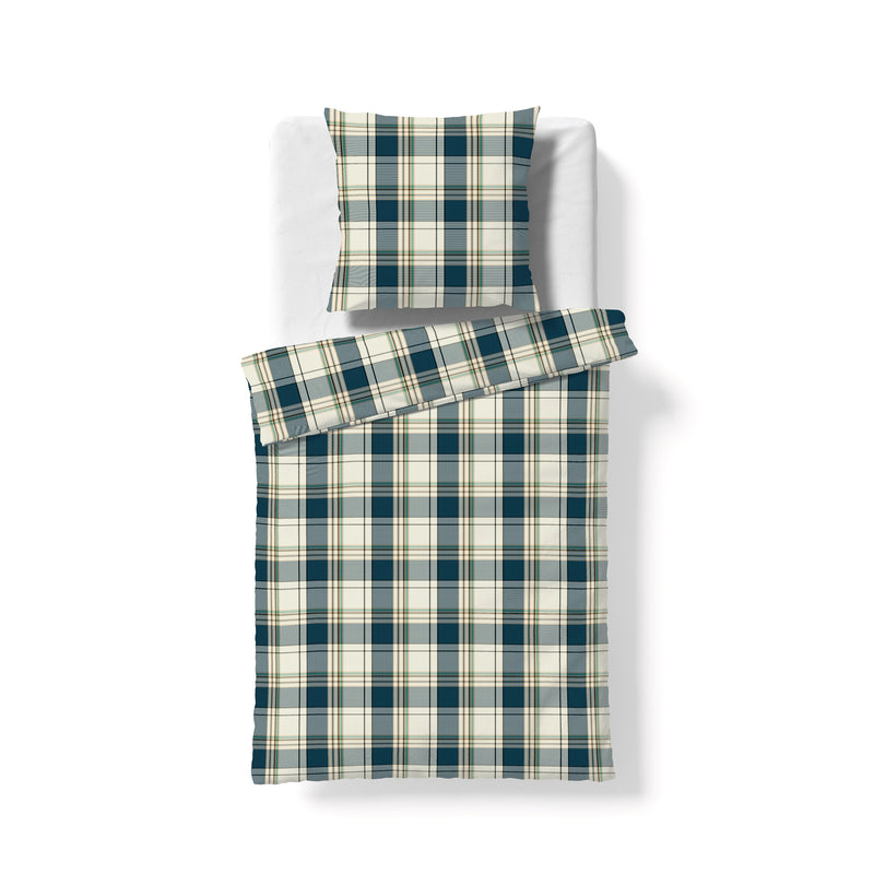 Flanell-Bettwäsche Lech 605084 – Blau