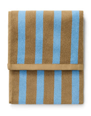 Marc O'Polo Bio-Frottee Handtuch Heritage mit Streifen – Eiche-Jeansblau