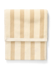 Marc O'Polo Bio-Frottee Handtuch Heritage mit Streifen – Haferbeige-Dunkelsand