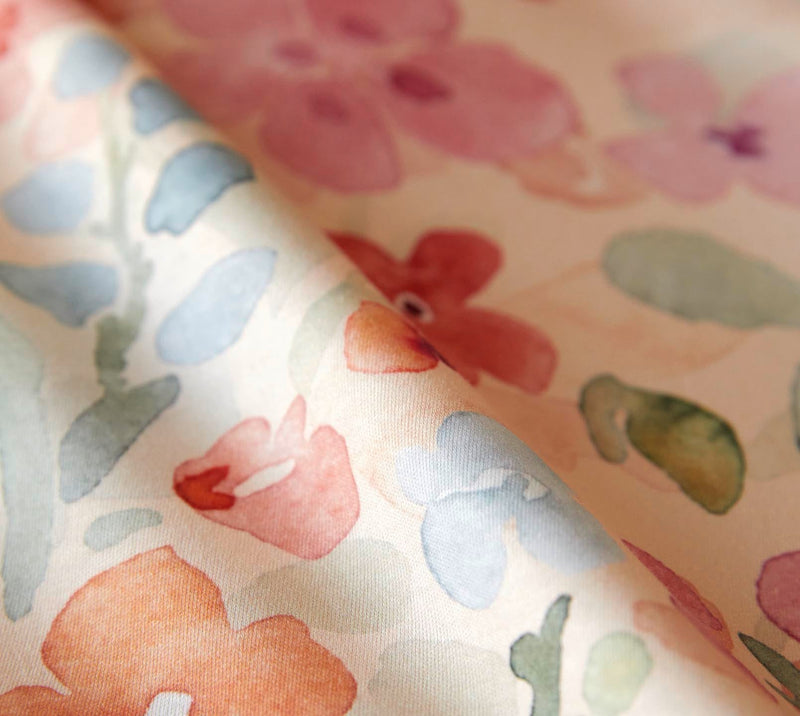 Interlock Jersey Bettwäsche Gentle Jersey mit Blüten-Allover – Apricot