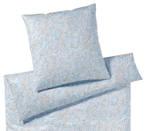 Interlock Jersey Bettwäsche Grace mit Paisley-Muster – Bleu
