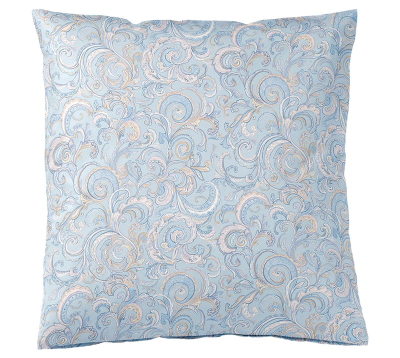 Interlock Jersey Bettwäsche Grace mit Paisley-Muster – Bleu
