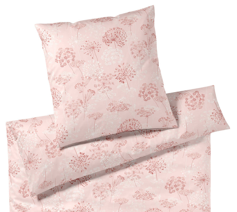 Interlock Jersey Bettwäsche Meadow mit Wiesenblüten – Koralle
