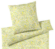 Interlock Jersey Bettwäsche Mimosa Jersey mit Blütenmotiv – Zitronengelb
