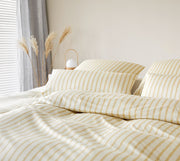 Interlock Jersey Bettwäsche Naturally mit Streifen – Sonne