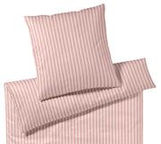 Interlock Jersey Bettwäsche Naturally mit Streifen – Koralle