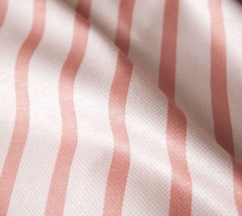 Interlock Jersey Bettwäsche Naturally mit Streifen – Koralle