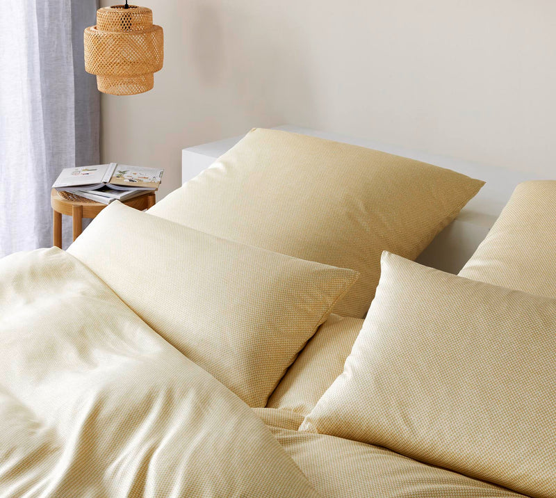 Interlock Jersey Bettwäsche Twine mit Struktur-Allover – Sonne