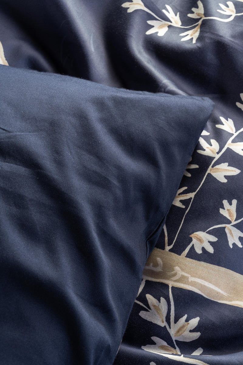 Essenza Bio-Baumwollsatin Bettwäsche Lucienne mit Naturmotiv