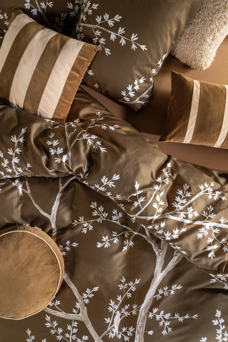 Essenza Bio-Baumwollsatin Bettwäsche Lucienne mit Naturmotiv