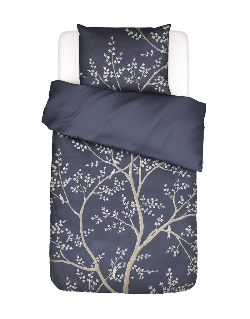 Essenza Bio-Baumwollsatin Bettwäsche Lucienne mit Naturmotiv