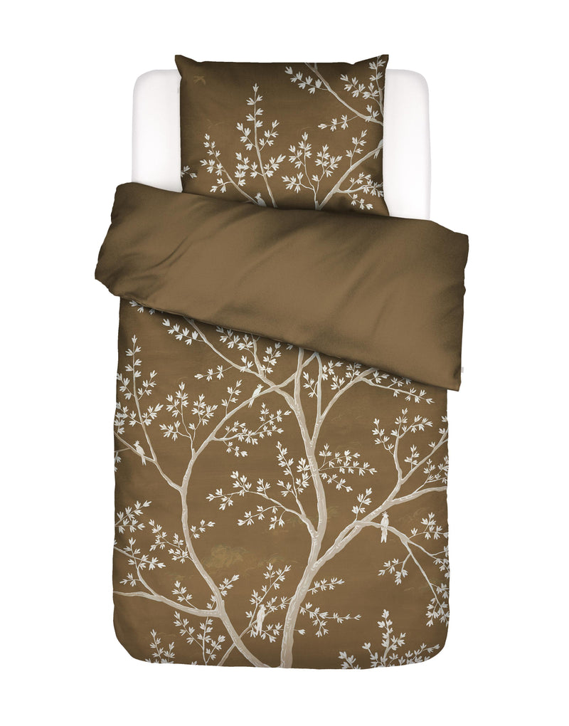 Essenza Bio-Baumwollsatin Bettwäsche Lucienne mit Naturmotiv