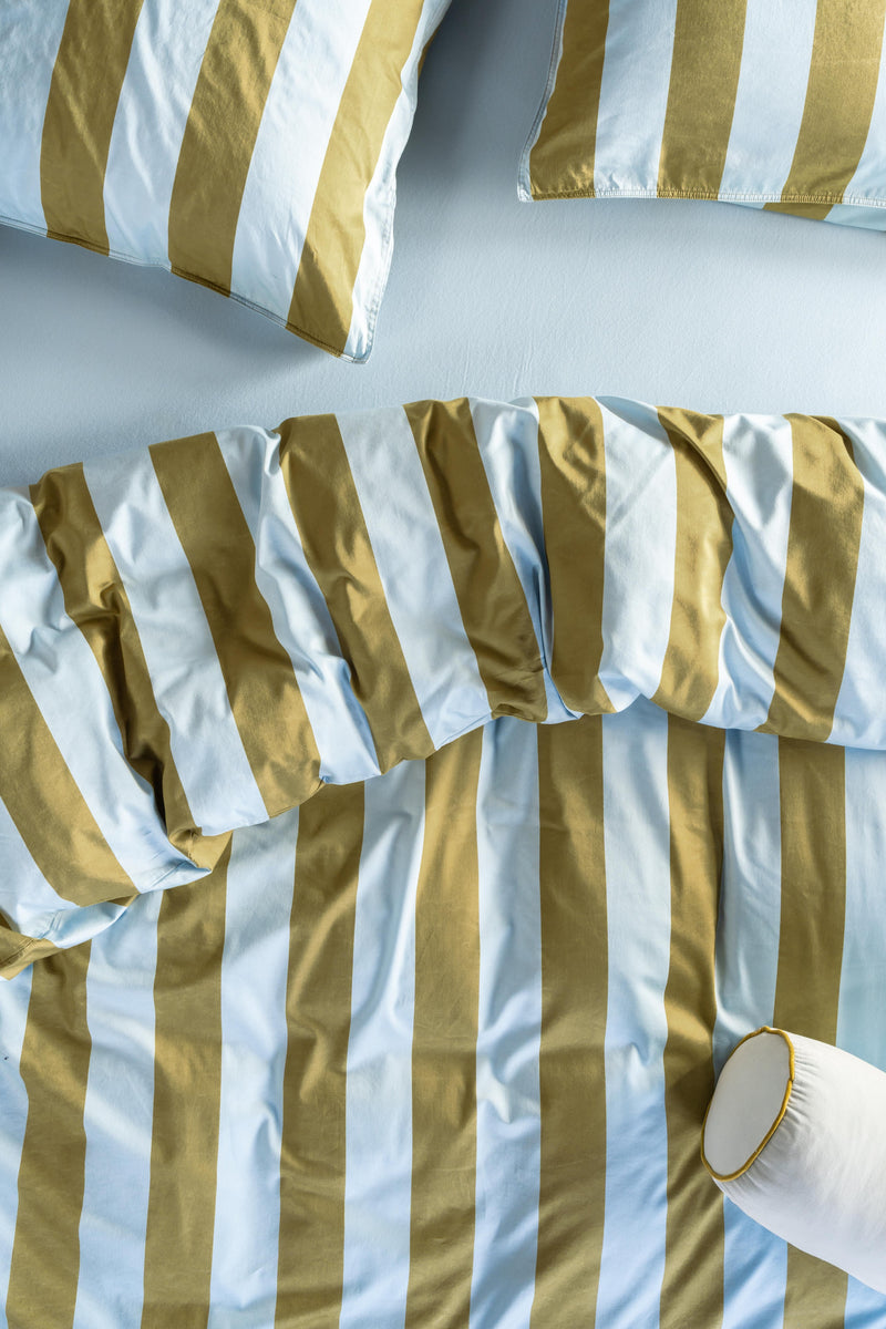Essenza Baumwollsatin Bettwäsche Minte Stripe