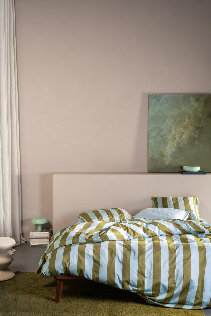 Essenza Baumwollsatin Bettwäsche Minte Stripe