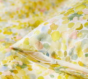 Mako Batist Bettwäsche Mimosa mit Blütenmotiv – Zitronengelb