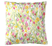 Mako Batist Bettwäsche Tulpen mit Blumenmotiv – Weiß