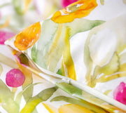 Mako Batist Bettwäsche Tulpen mit Blumenmotiv – Weiß
