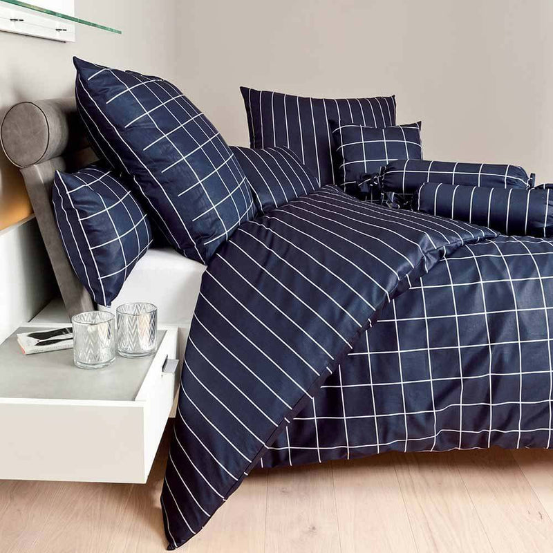 Satin-Bettwäsche Modernclassic 39025 nachtschattenblau