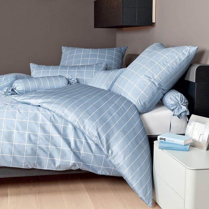 Satin-Bettwäsche Modernclassic 39025 perlblau