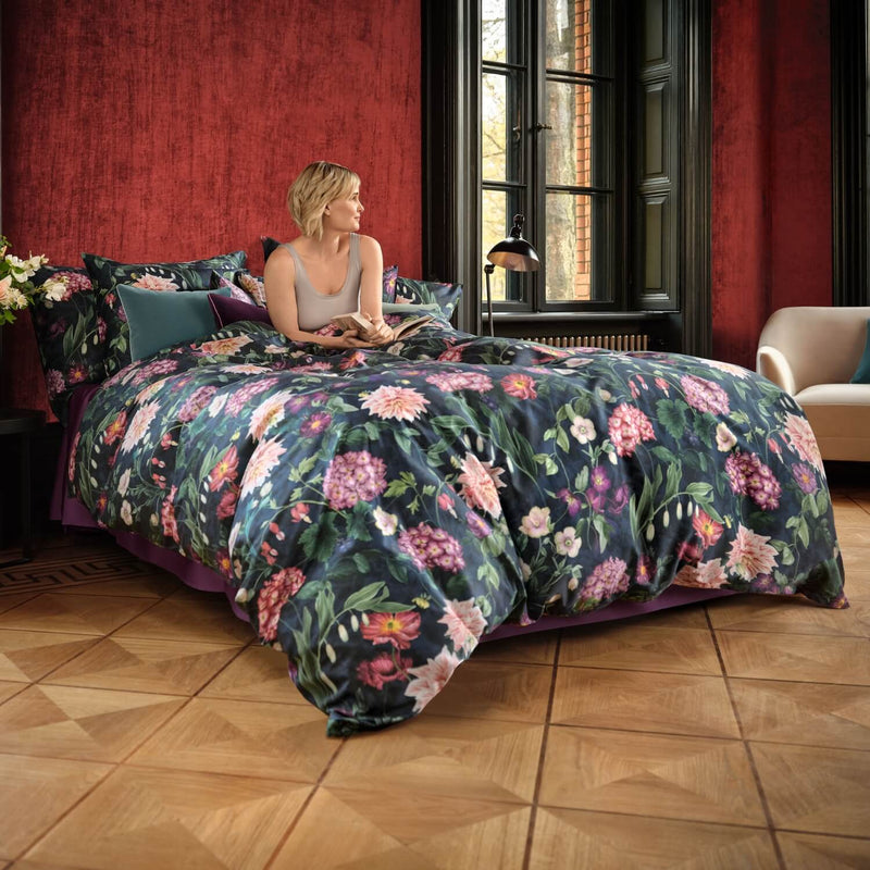 Satin Bettwäsche OPHELIA bleu