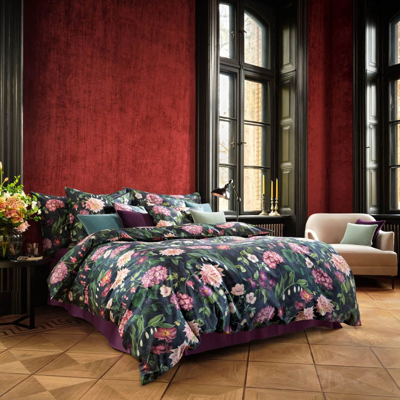Satin Bettwäsche OPHELIA bleu
