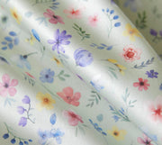 Mako Satin Bettwäsche Beauties mit Millefleurs-Muster – Zartgrün