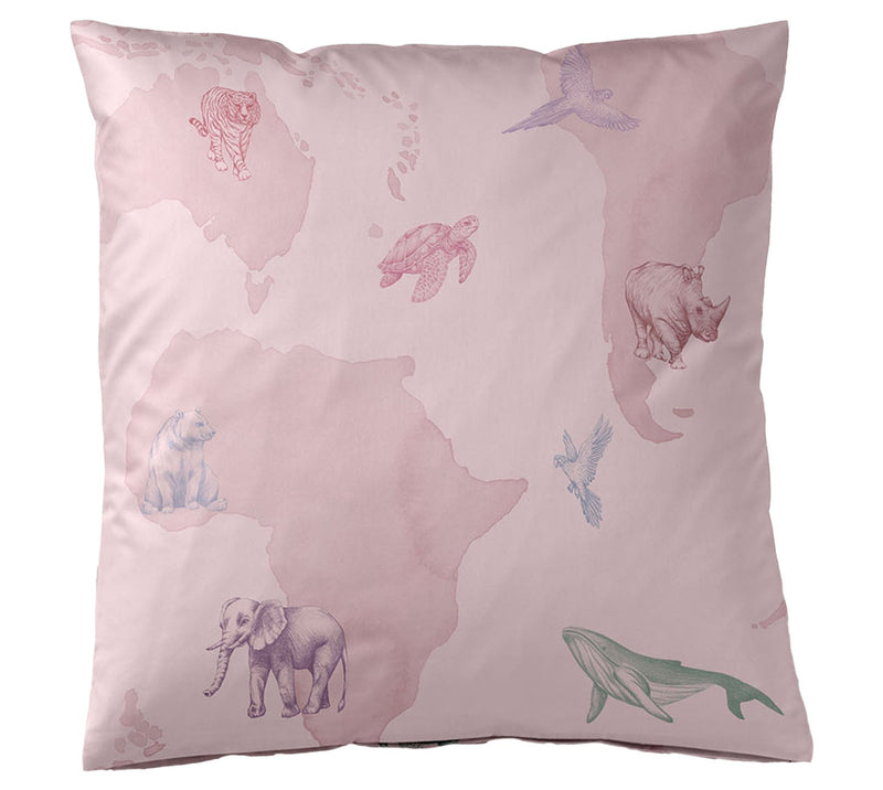 Mako Satin Bettwäsche Explorer mit Tiermotiven – Rose