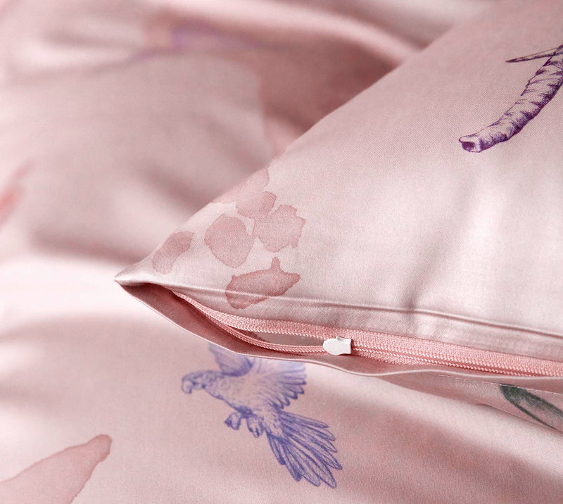 Mako Satin Bettwäsche Explorer mit Tiermotiven – Rose
