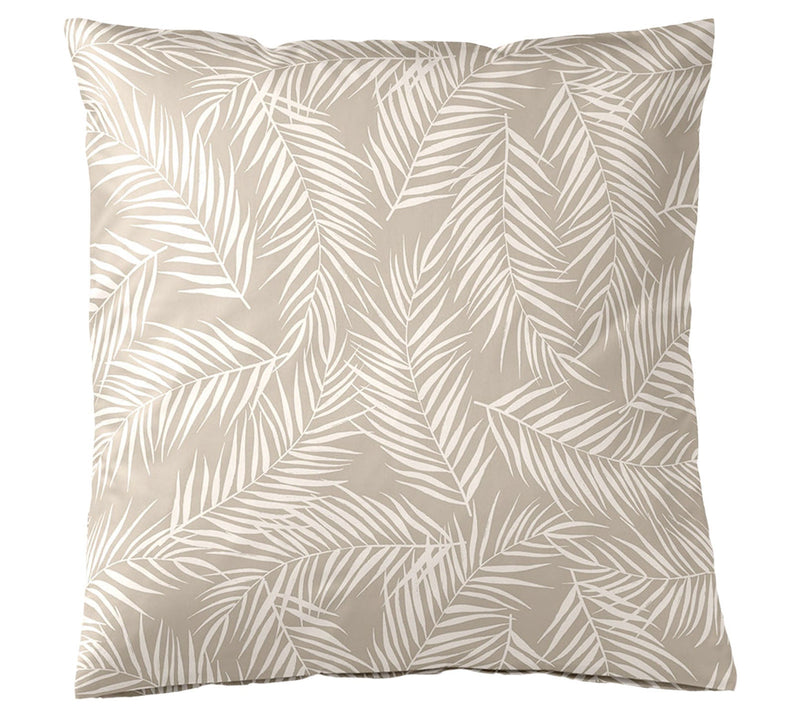 Mako Satin Bettwäsche Maison Leaves mit Palmblatt-Motiv – Natur