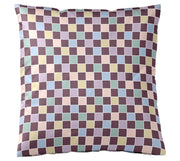 Mako Satin Bettwäsche Scrabble mit Schachbrett-Karo – Merlot