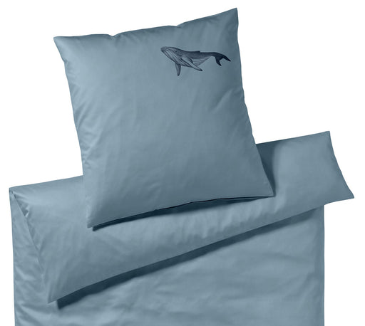 Mako Satin Bettwäsche Traveller mit Tiermotiv – Ozeanblau