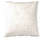 Mako Satin Wende-Bettwäsche Cats mit Katzensilhouetten – Creme-Grau