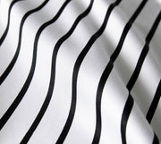 Mako Satin Wende-Bettwäsche Lined mit Streifen – Schwarz-Weiß