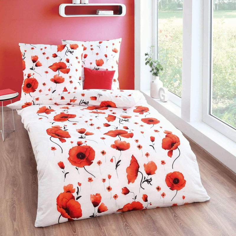 Seersucker Bettwäsche Scarlett Poppies