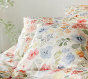 Seiden-Satin Bettwäsche Gentle mit Blüten-Allover – Creme