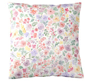 Seiden-Satin Bettwäsche Gentle mit Blüten-Allover – Weiß