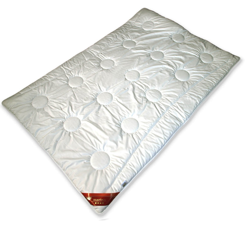 Sommerdecke Merino Natur Leichtsteppbett