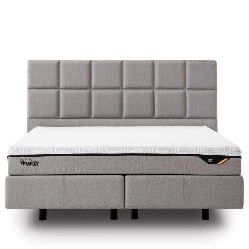 Boxspring Bett Ash Grey